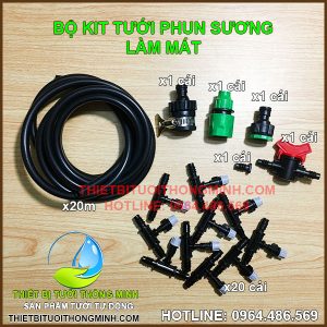 Bộ KIT phun sương làm mát thủ công FLORA (10 đầu tưới)