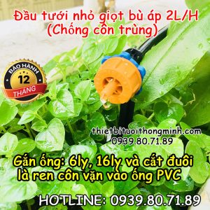 Béc tưới cây nhỏ giọt bù áp 2 lít 1 giờ