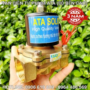 Van khóa nước điện từ phi 34 ATA thường đóng