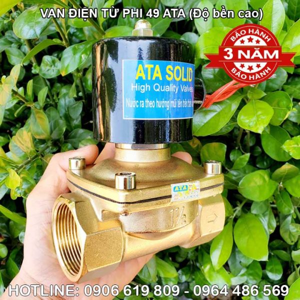 Van khóa nước điện từ phi 49 ATA thường đóng