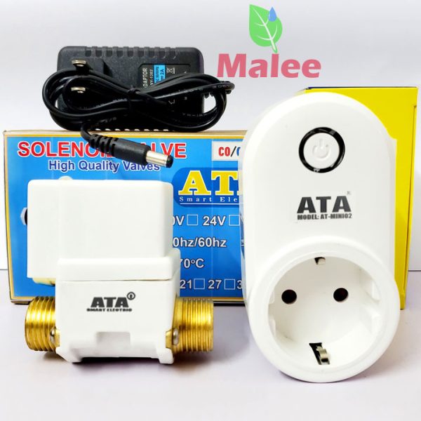 Bộ hẹn giờ tưới cây wifi đóng mở van điện từ qua điện thoại ATA TĐW-01