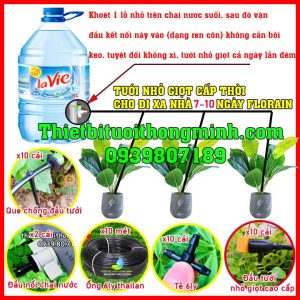 Bộ tưới cây nhỏ giọt gắn bình nước suối Malee thái